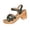 Green, variant on Multi-Strap Wedge Sandal for Women - Wedge with Arch Support -Fully Adjustable Straps-Lightweight Rubber Outsole Brown 42