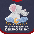 thumbnail image 4 of Inktastic My Meemaw Loves Me to the Moon and Back Elephant Family Boys or Girls Baby Bib, 4 of 4
