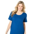 thumbnail image 4 of Woman Within Plus Size Perfect Short-Sleeve Scoopneck Maxi Tee Dress, 4 of 6