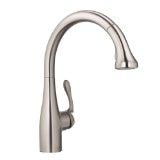 Allegro Single - Allegro E Single-Handle Pull-Out Sprayer Kitchen Faucet in Steel Optik