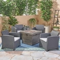 thumbnail image 4 of Noble House Bedrock Ensemble de Conversation Extérieur 2 Places avec Foyer Gris, 4 of 15