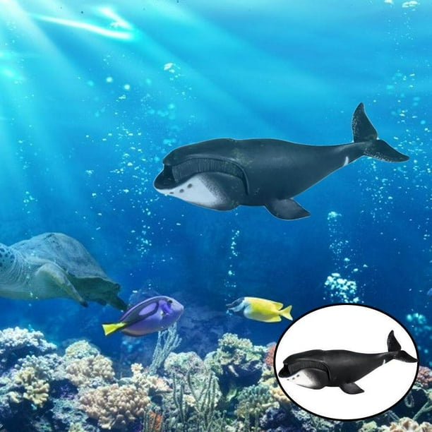 Ocean Whale Figures Animals Shark Sea Life Marine Educational Toys for Kids  Bowhead Whale 