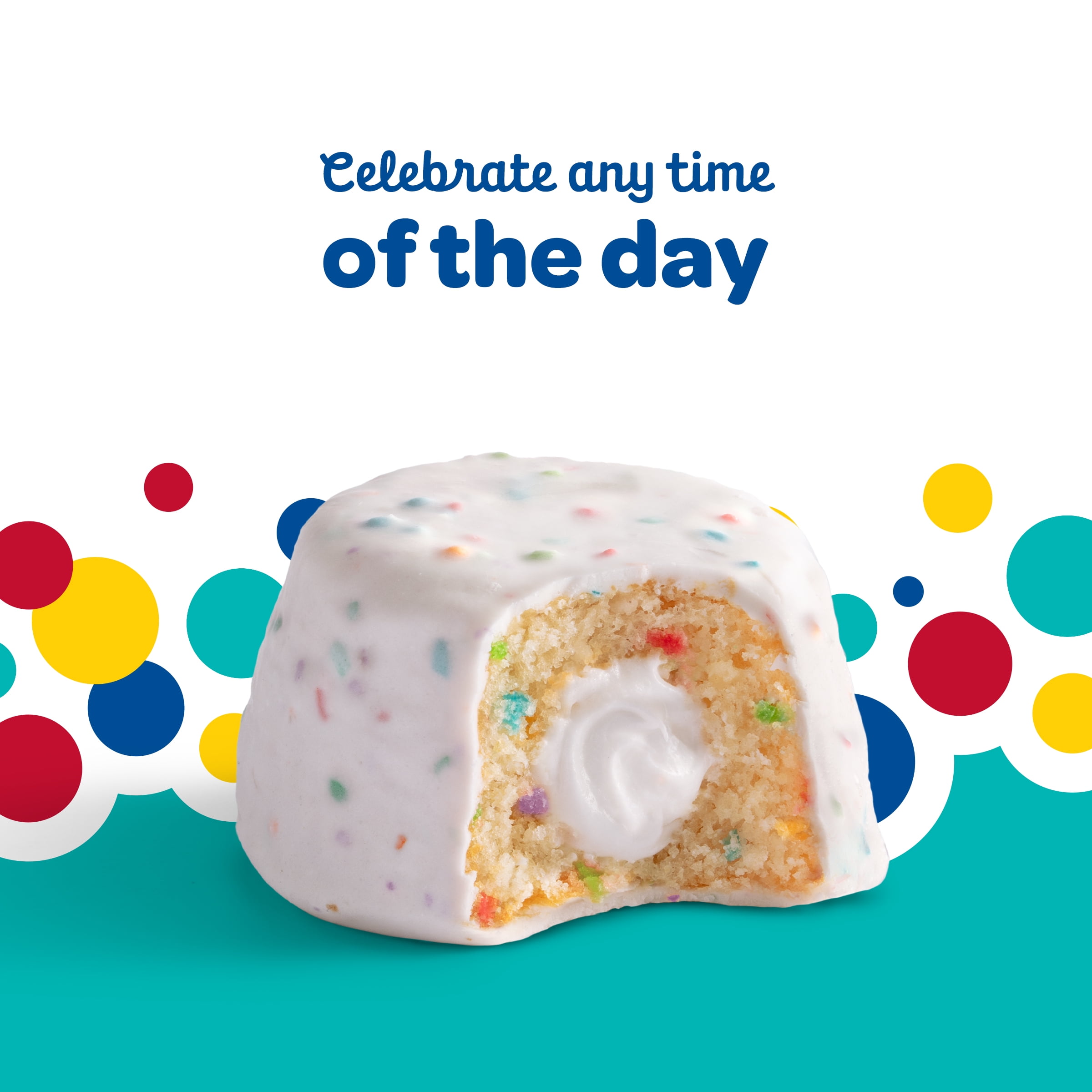 (3 pack) Wonder Crème Filled Confetti Cakes, Birthday Cake Inspired Snack Cakes, 10.5 oz, 6 Count