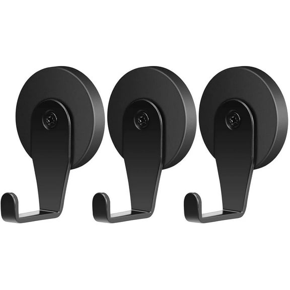 RYLZX Magnetic Wreath Hanger, 3 Pack Heavy Duty Magnets with Hook for Refrigerator, Christmas Decoration Magnetic Hooks for Metal Front Door, Cruise Hook Hanger for Hanging Cabins Grill Coat