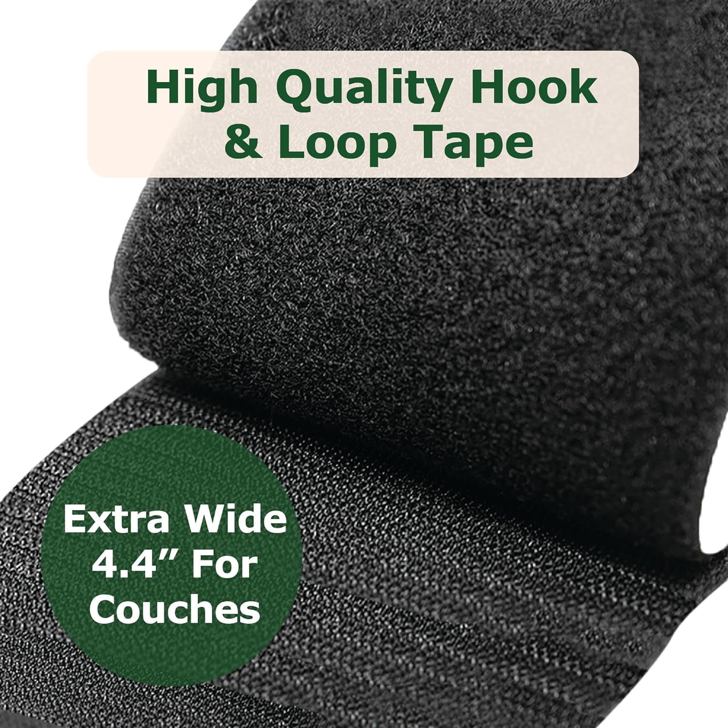 HAHDAXIA Couch Cushion Grip Tape Keep Couch Cushions from Sliding Wide 4.4 Inch x 10 FT Heavy Duty Non Slip Cushion Pads Sheets Strips with Adhesive for Carpet Rugs Large Hook and