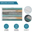 thumbnail image 6 of Farmhouse Teal Orange Placemats Set of 4, Country Vintage Wooden Washable Wipeable Table Mats for Dining Tables, Indoor Outdoor Kitchen Place Mats for Holiday Party Table Decor, 6 of 9