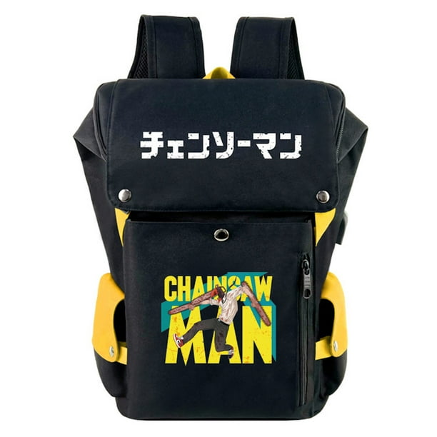 Mochila de anime para niños en edad escolar, motosierras, Mans Den