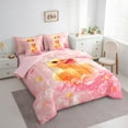 thumbnail image 3 of jejeloiu Rustic Duck 7-Piece Bedding Comforter Set,Cartoon Animal King Bedding Sets,Pink Yellow Bed Sheets For Girls Teens,Ultra Soft Home Decor Reversible, 3 of 8