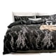 thumbnail image 1 of Juego de funda nórdica negra, juego de cama individual de mármol con cierre de cremallera, también como funda de edredón o funda de edredón de 228 x 228 cm, 1 of 5