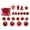 Red, variant on Christmas Tree Top Star and Xmas Pendants Set of 45 Hanging Ornaments