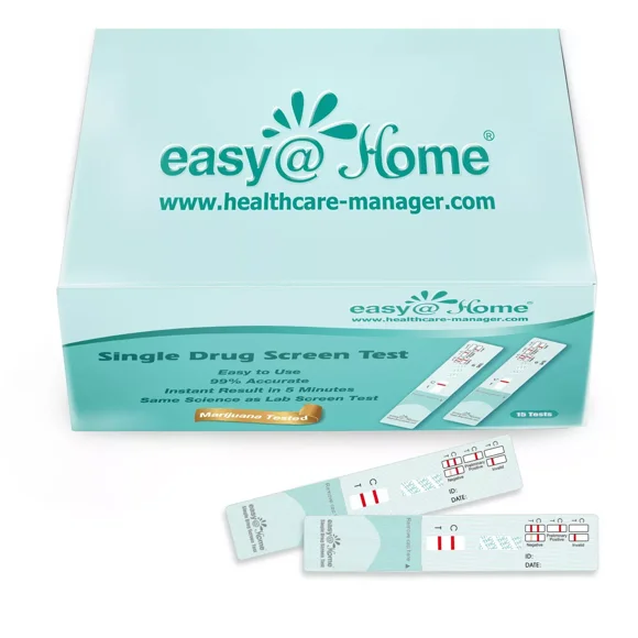 EasyHome (10 Pack) Marijuana (THC) Test de Dépistage de Drogue à Panneau Unique, WEDTH-114-10