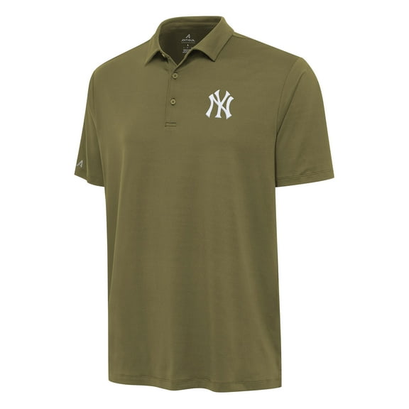 Men's Antigua Olive New York Yankees Reprocess Polo