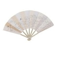 thumbnail image 1 of Papel de mano, abanico plegable, abanico plegable de bambú, abanico plegable en blanco verano, 1 of 9