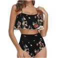 thumbnail image 2 of Pisexur Tankini Swimsuits for Women Tummy Control Two Piece Bathing Suits Ruffled Flounce Tankini Top with High Waisted Bottom Bikini Set, 2 of 6