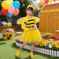 thumbnail image 2 of JAJAHO Girls Bee Animals Dress Up Outfits Long Sleeve Tutu Mini Dress With Hat Wings Socks Magic Wand 5PCS Set For Kids 1-10 Years Cozy Outfit, 2 of 6