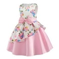 thumbnail image 2 of Elegant Girls' Floral Print Dress Evening Performance Dress, Holiday Performance Dress Princess Dress Special Occasion Dress Princess Dresses Pink, 2 of 4