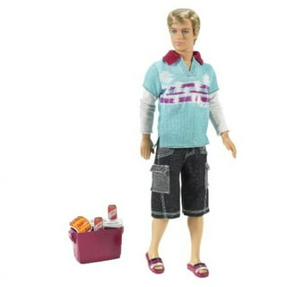Barbie It Takes Two Ken Doll & Camping Accessories, Blonde Doll with Blue  Eyes Wearing Plaid Shirt