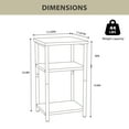 thumbnail image 4 of CONCETTA End Table with 3 Shelves, Narrow Nightstand for Small Spaces, Easy Assembly, Ideal for Living Room and Bedroom,Rust Brown, 4 of 10