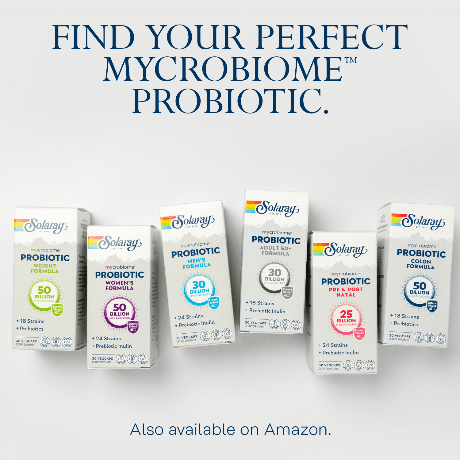 Solaray Mycrobiome Weight Formula | Specially Formulated for Weight Health | Supports Normal Appetite, Energy Levels & More | 50 Billion CFU | 30 ct