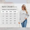 thumbnail image 4 of TEMOFON Women's Hoodies with Pockets Long Sleeve Pullover Sweatshirts Casual Fall Winter Striped Hoodie Tops, 4 of 7