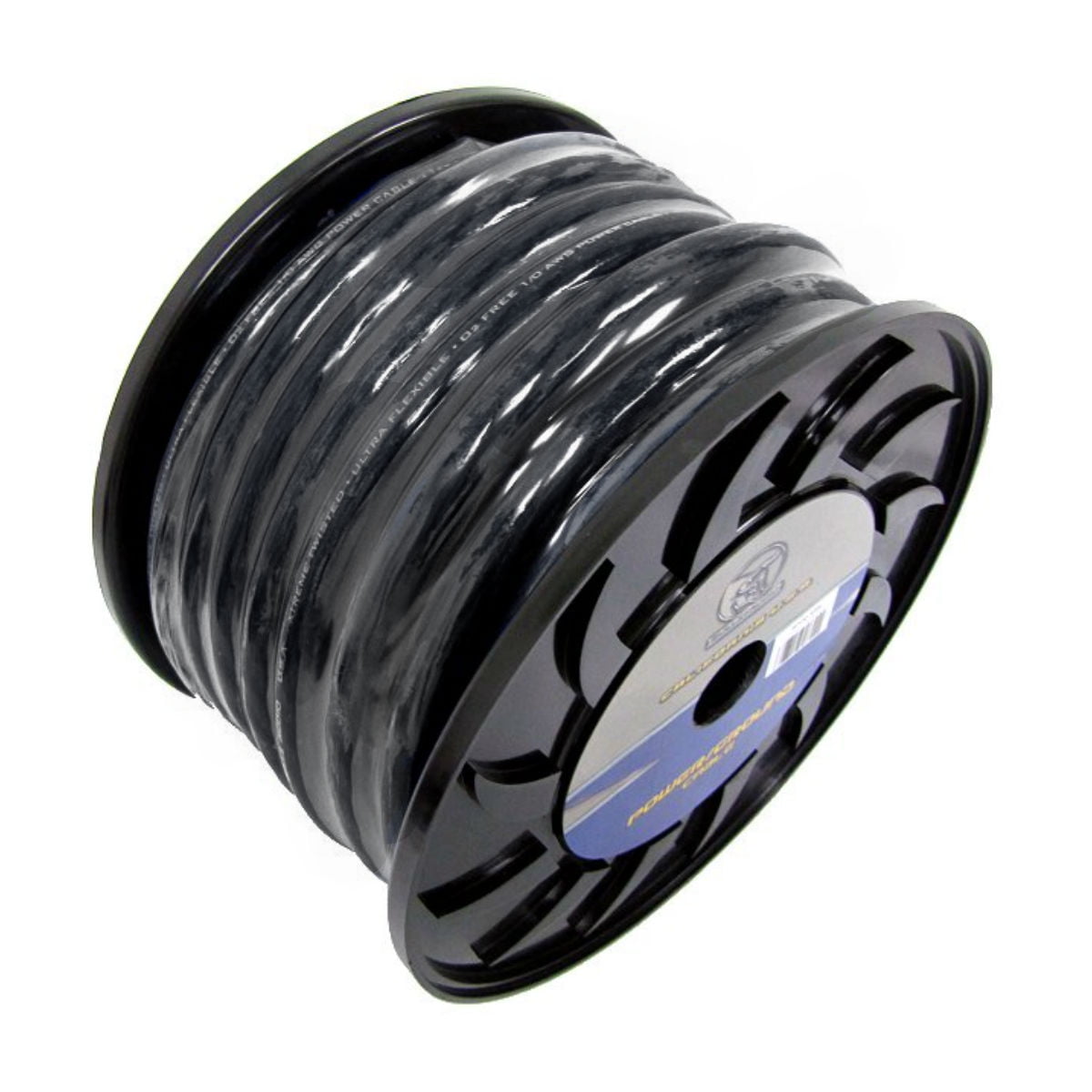 2 Pro Bullz Audio Gauge 50 Ft Feet Power Wire Ground Cable Blue Black Car 1//0