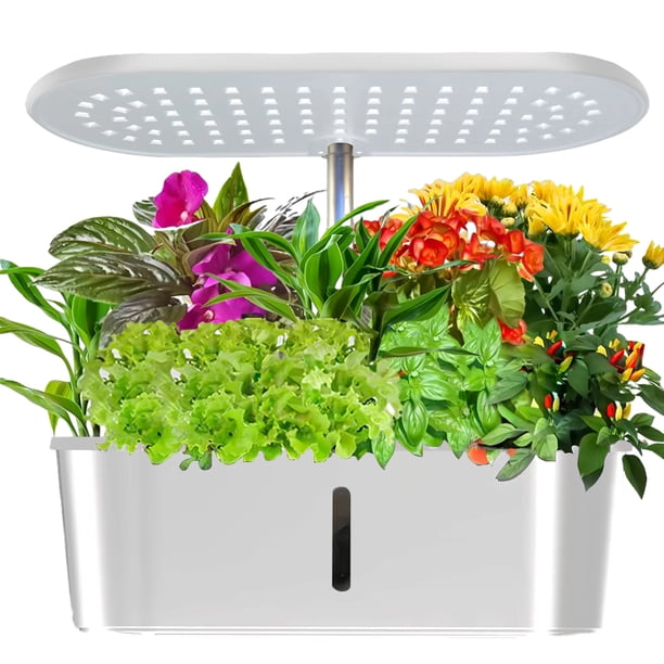 Luz de planta para plantas de interior Modo de frutas/verduras Pantalla táctil 24W Espectro completo 104 LED Crecimiento de escritorio