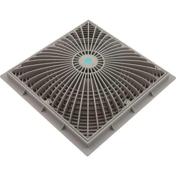 Main Drain Cover, Aquastar MoFlow, 12" Square, w/Fr, Lt Gry, VGB