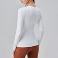 thumbnail image 7 of HUKOEMPN T Shirts for Women Long Sleeve Undershirts Tops Round Neck Slim Fit Baselayer Soft Thermal Underwear Light Thermal Long Sleeve Women White, 7 of 7