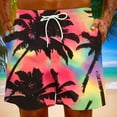 thumbnail image 5 of Up to 65% off Pitauce Plus Size Swim Trunks for Men Hawaiian Tropical Print Breathable Quick Dry Board Shorts Elastic Waist Drawstring Swim Shorts with Pocket, 5 of 7