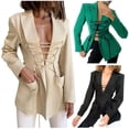 thumbnail image 2 of Vedolay Womens 2023 Coat Suit Jackets for Women Casual Long Sleeve Lapel Button Open Front Work Office Jackets Suit,Beige L, 2 of 5