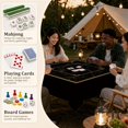 thumbnail image 6 of 55x55 Inch Tablecloth Table Cloth, Black Mahjong Tablecloth 55x55 Inch Table Covers, Stain Resistance Polyester Table Cover for Kitchen Dining Holida, 6 of 6