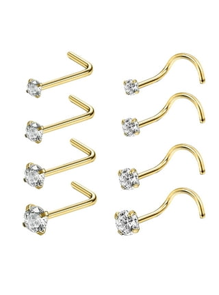 ZS Nose Rings in Body Jewelry Gold Walmart