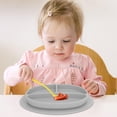 thumbnail image 5 of BOKYAN Silicone Baby Suction Plate, BPA‑Free, Microwave & Dishwasher Safe, Non‑Slip Divided Dish for Toddlers, Portable Grey, 5 of 8