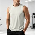 thumbnail image 2 of Tank Tops for Men Ice Silk Mesh Quick Dry Plus Size Summer, Breathable Sleeveless Undershirt for Workout Muscle Gym Athletic, Grey L, 2 of 4