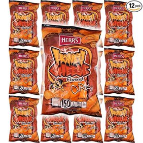 HERR'S Honey Cheese Flavored Curls, Gluten-Free, 1oz Bag (Pack of 12, Total of 12 Oz)