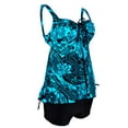 thumbnail image 3 of Hilor Women Plus Size Tankini Bathing Suits Retro Paisley Swimsuit 2 Piece Swimwear, 3 of 4