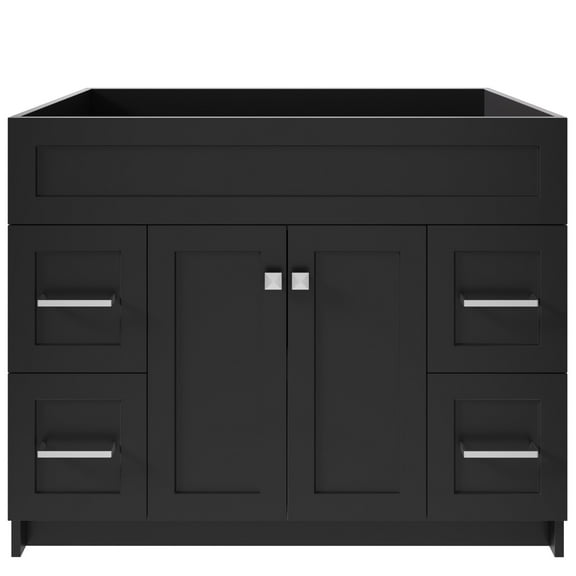 Ariel Hamlet 42 In. Single Sink Base Cabinet In Black