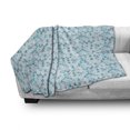 thumbnail image 2 of Watercolor Soft Flannel Fleece Throw Blanket, Droplets Pattern in Monochrome Tears Flowing, Cozy Plush for Indoor and Outdoor Use, 50" x 60", Blue Grey Sky Blue, by Ambesonne, 2 of 5