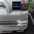 thumbnail image 2 of DistinctInk Custom Bumper Sticker - 8" x 8" Decorative Decal - Black Background - Nurses Call the Shots, 2 of 2