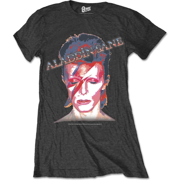 David Bowie Ladies T-Shirt: Aladdin Sane (Large)