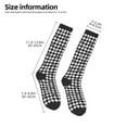 thumbnail image 5 of Balery Anchor Black Tartan Plaid Printed Novelty Socks Men's Women's Crew Socks Sports Socks Knee High Socks Cotton Socks Quirky and Cool Socks, 5 of 9
