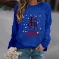 thumbnail image 2 of Christmas Gifts Sweatshirts for Women Winter Clothing Women's Sweatshirt Cute Long Sleeve Shirt Santa Graphic Womens Sweat Shirts Fall Clothes Blue, 2 of 4