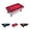 Red with Brown Body, variant on RACK Draco 7-Foot Tournament Billiard/Pool Table (Red)