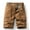 Coffee Color, variant on LYMAYTER Cargo Shorts for Men Lightweight Summer Hiking Shorts Breathable Elastic Waist Work Shorts 28-38