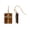 Brown, variant on Rectangular Tigers Eye Gemstone Marcasite Stones Cross Drop Earrings