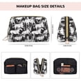 thumbnail image 2 of Extreme Sketch Cool Horse_A Makeup Bag, Large Capacity Travel Cosmetic Bag for Women Girls- Travel Toiletry Bag Leather Portable Waterproof Makeup Case Organizer with Handle, 2 of 4