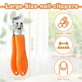 thumbnail image 3 of Meottam 2 Pack Slanted Nail Clippers for Thick Nails - Upgraded Wide Jaw Opening Anti-Splash Slanted Curved Nail Clippers with Catcher, 45 Degrees Ingrown Toenail Clippers for Adilts Seniors, 3 of 7