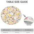 thumbnail image 6 of Pioneer Flower Floral Print Pattern Round Fitted Tablecloth with Elastic Edge,Dining Table Cover Waterproof,Outdoor Round Tablecloth for Camping,Dining,Indoor and Outdoor, 6 of 7