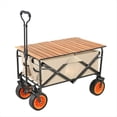 thumbnail image 3 of Table Board Folding Tabletop Board Large Capacity Foldable One Action Board Outdoor Camping Table Wood Color 5 Inch, 3 of 6