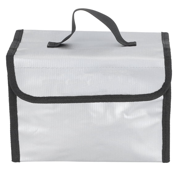 Secure Battery Storage Bag, Fire  Explosion Resistant, Ideal For RC  Lithium Batteries, Silver